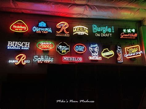 mikes s neon madness part of vintage neon beer sign collection neon beer signs beer signs