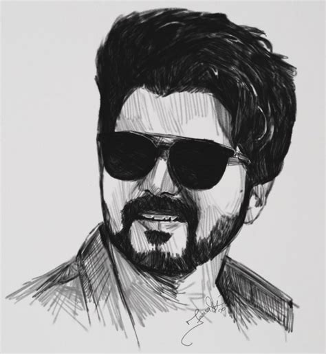 Master Vijay Photos Drawing With A Help Of Our Photo To Drawing