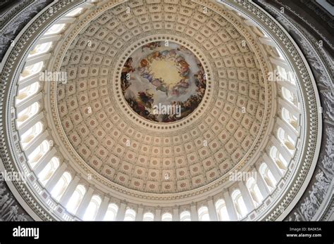 The Dome Of The Rotunda In The U S Capitol Building In Washington D