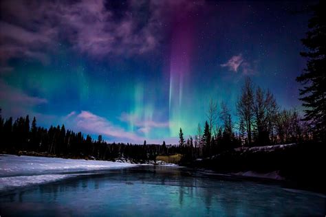 Aurora Borealis Over The Elbow River Image Abyss