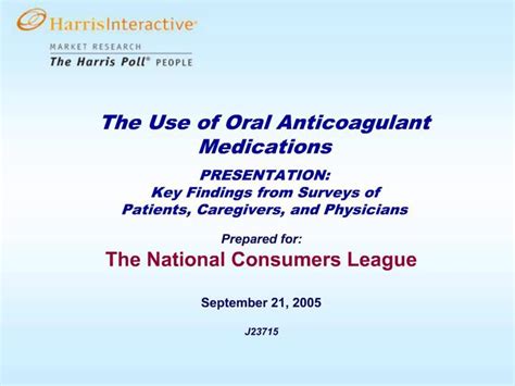 Ppt The Use Of Oral Anticoagulant Medications Presentation Key