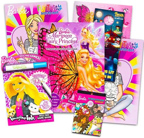 Barbie Coloring and Activity Book Super Set -- 4 Barbie Books with Over