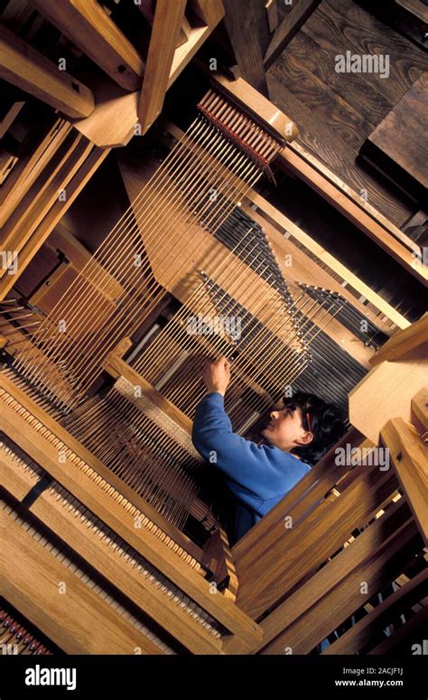 Organ Building Organ Builder Assembling The Tracker Action Of A Pipe