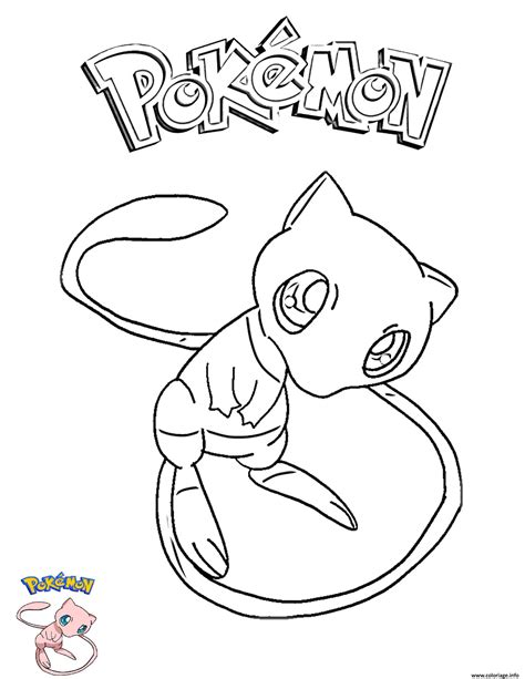 Coloriage Mew Pokemon Dessin Coloriez à Imprimer
