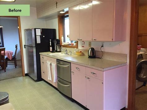 Christine Gives Her Pink 1962 Lyon Kitchen Some Retro Tlc Including