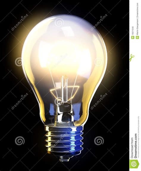 Glowing Light Bulb Stock Photo Image 16371540