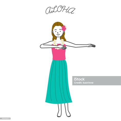 Woman Making A Hula Dance Stock Illustration Download Image Now Adult Adults Only Cultures