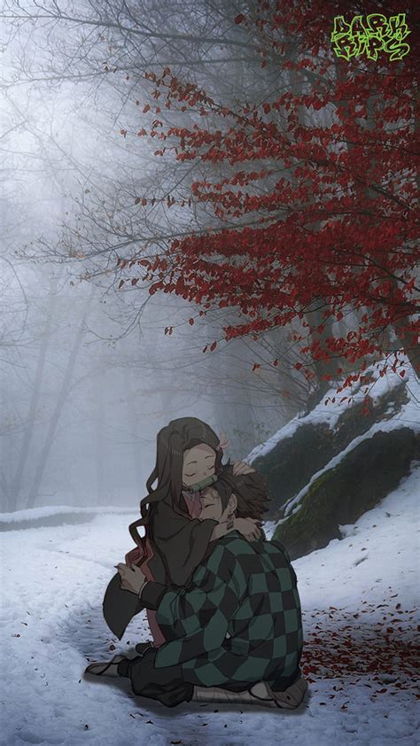 Demon Slayer Forest Anime Demonslayer Mountains Nights Snowy Hd