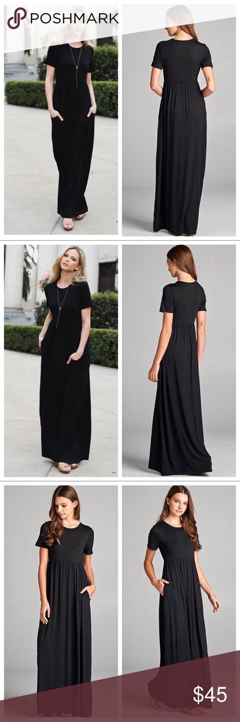 plus size black maxi dress with pockets maxi outfits black maxi dress trendy dresses