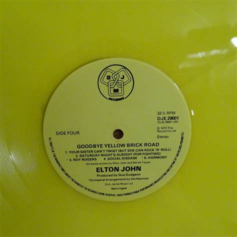 Popsike Com Elton John Yellow Brick Road YELLOW VINYL Ltd Original St Press Auction Details