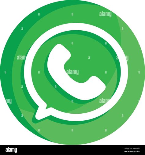 Whatsapp Social Media Logo Flat Style Icon Stock Vector Image And Art Alamy