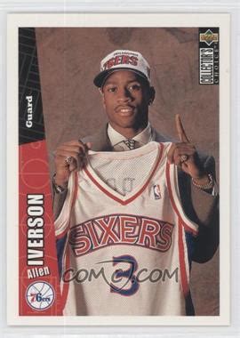 These rookie cards make things a little more simple as there are just 16 main options. 1996-97 Upper Deck Collector's Choice #301 - Allen Iverson - COMC Card Marketplace