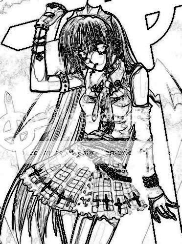 Anime Emo Girl Coloring Page Coloring Pages
