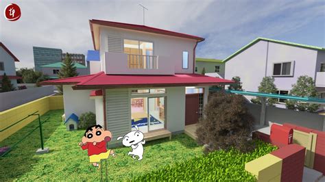 This open window effect creates a modern and sleek look, which is also currently in fashion within real modern life architecture. How to Build Shin Chan's House in REAL LIFE / 実生活で野原の家を建てる ...