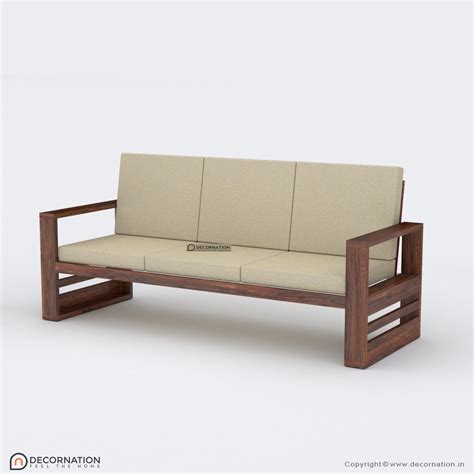 Find here wooden sofa set, lakdi sofa set retailers & retail merchants india. Celeste Wooden Living Room 3 Seater Sofa Set - Decornation