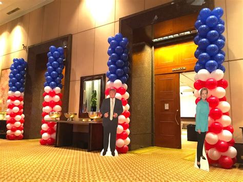 Customised Balloon Columns For Embassy Of The United States That