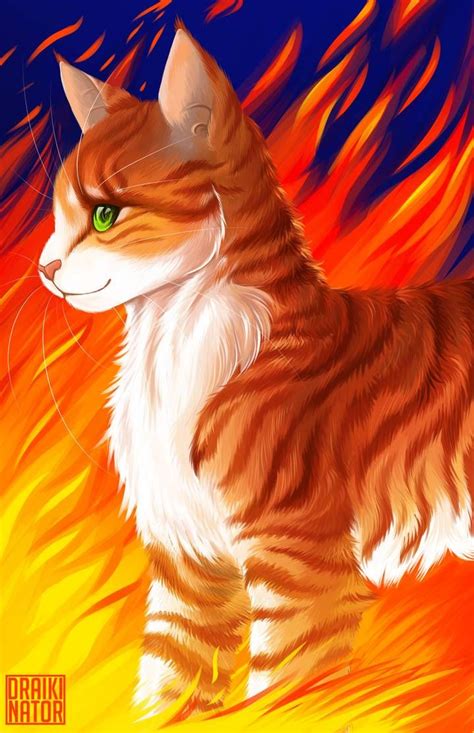 Realistic Firestar By Draikinator On Deviantart Warrior Cat Drawings Warrior Cats Fan Art