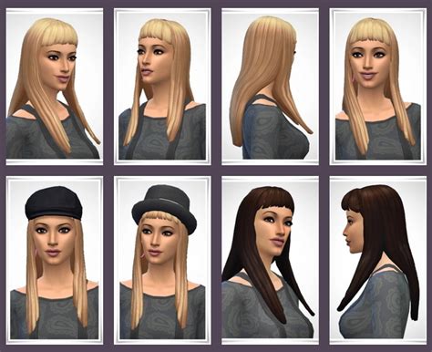 Straight Hair Short Bangs At Birksches Sims Blog Sims 4 Updates