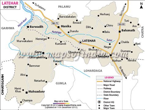 Latehar District Map