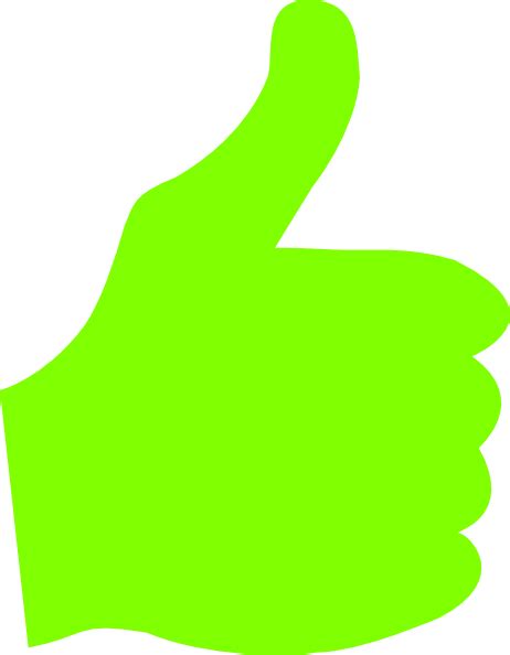 Green Thumbs Up Clipart Clipart Best