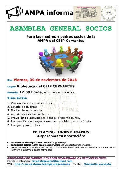 Asambleas Ampa Del Ceip Cervantes