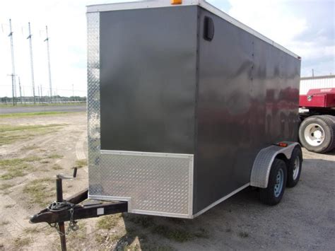 2011 Eagle Cargo Used 6x12 Charcoal Tandem Axle Enclosed Cargo Trailer