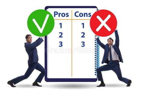 Concept Of Choosing Pros And Cons Stock Photo Image Of Businessman