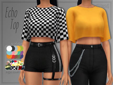 Trillyke Echo Top Sims 4 Clothing Sims 4 Tsr Sims 4