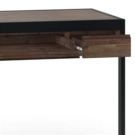 Simpli Home Erina Solid Acacia Wood Industrial 48 Small Desk In