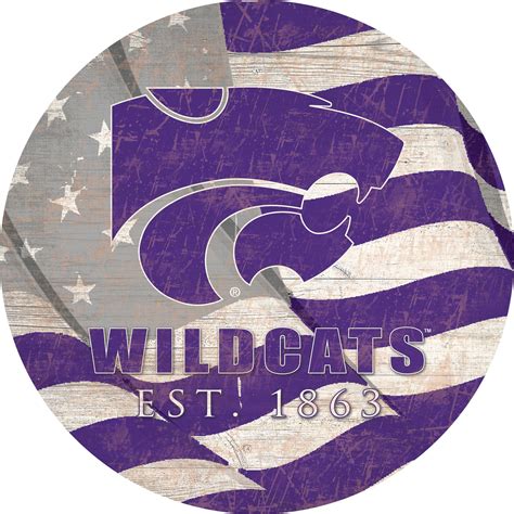 Kansas State Wildcats 12 Team Color Flag Sign
