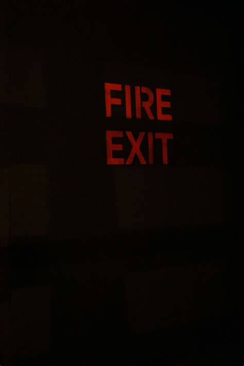 Free Download Hd Wallpaper Light Symbol Sign Fire Sign Exit Sign