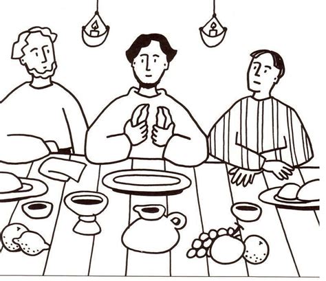 The last supper coloring page. Pin on Bible Coloring Pages