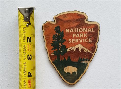 National Park Service Arrowhead On Wood 45 Inches Etsy