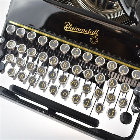 Rheinmetall Typewriter With Georgian Layout Ultra Rare Refurbished Mr And Mrs Vintage