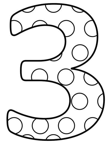 Number 3 Coloring Pages Coloring Home