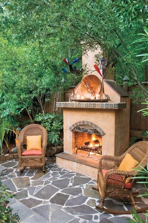 48 Gorgeous Outdoor Fireplaces And Patios Design Ideas For Your Backyard Backyard Fireplace