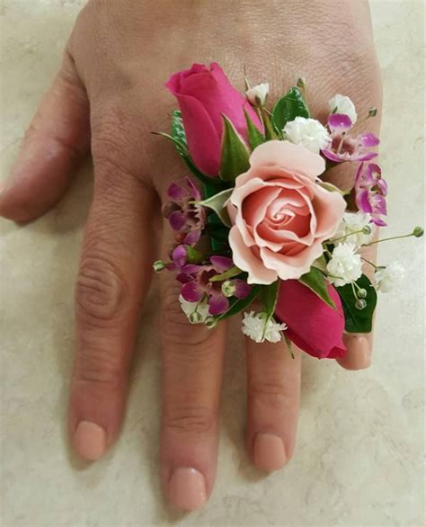 Prom Ring Finger Corsage Flower Jewellery Floral Flower Corsage