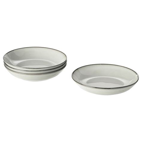 GLADELIG Deep plate bowl gray 21 cm 8 ½ IKEA CA