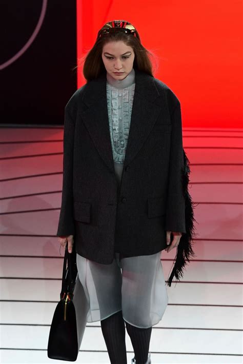 Gigi Hadid Walks Prada Fashion Show In Milan 02202020 Celebmafia