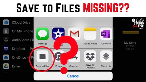 Where Is Save To Files Iphoneipad Youtube