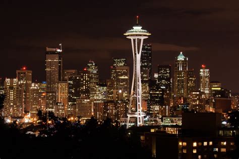 Downtown Seattle At Night