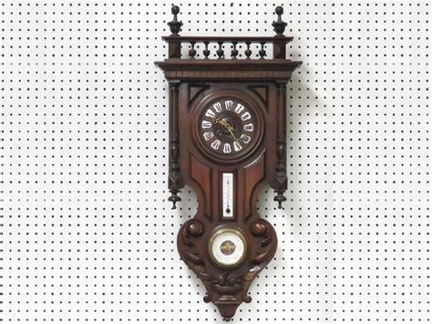 Vintage French Carved Walnut Wall Clock With Nov 12 2017 William J Jenack Auctioneers In Ny