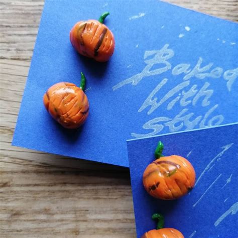 Orange Pumpkin Studs Halloween Earrings Fall Earrings Etsy