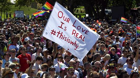 the rainbow goes down under australia becomes 26th nation to legalise same sex marriage