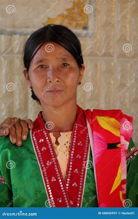 Women From Myanmar In Traditional Costume Stock Image Image Of Asia
