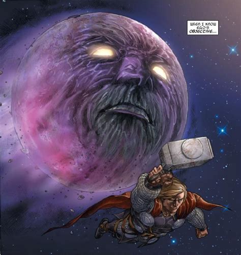 Ego The Living Planet And Thor Odinson Ego The Living Planet Marvel