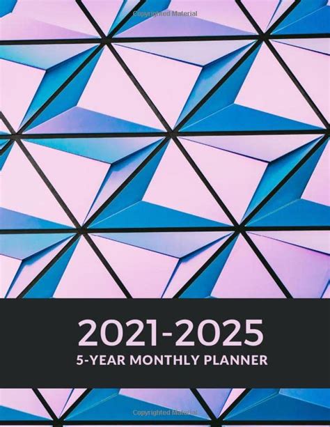 5 Year Monthly Planner 2021 2025 60 Months Calendar And Organizer