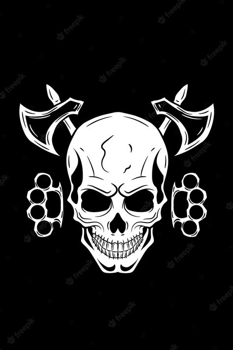 Premium Vector Knuckle And Skull Vector Illustration