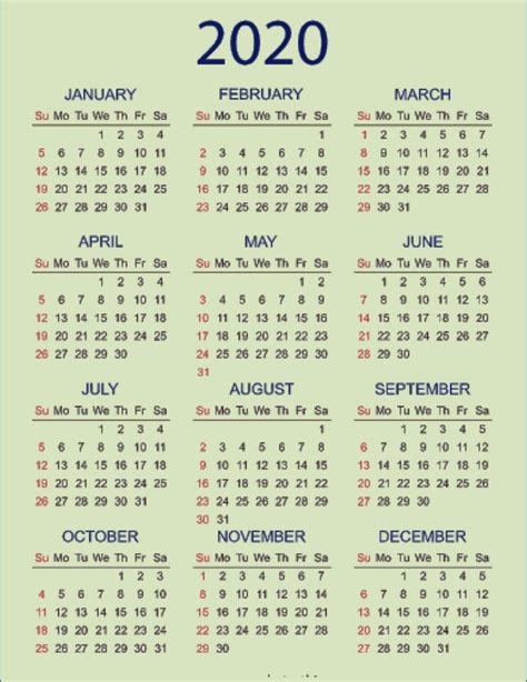 Kalender Hari Merah 2020 Lengkap Dengan Libur Nasional
