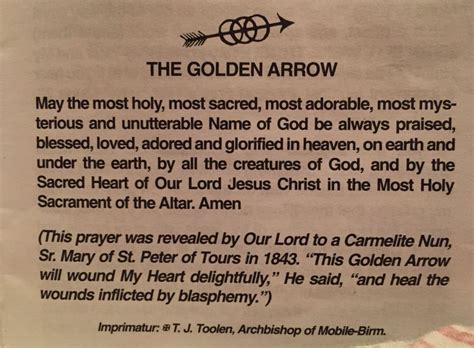 Golden Arrow Prayer Pic Insider